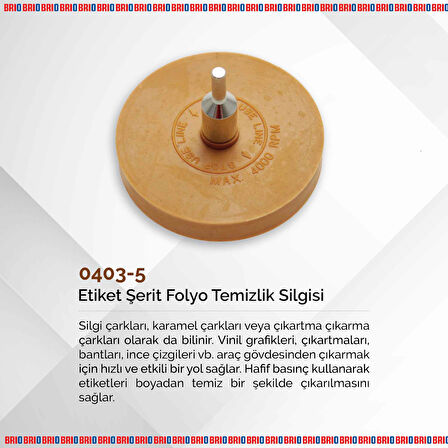 Brio Etiket Serit Folyo Temizlik Silgisi