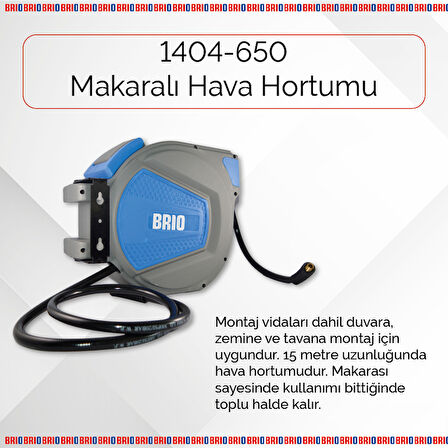 Brio Hava Hortumu Makaralı 15 M + 1 M 8X12 MM