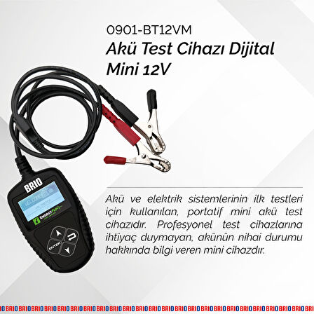 Brio Akü Test Cihazı Dijital Mini 12V