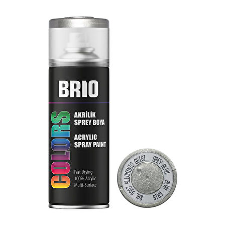 Brio Sprey Boya Akrilik Alüminyum Gri B9007 400Ml