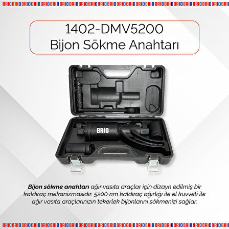 Brio Bijon Sökme Anahtarı 5200Nm Tır, Kamyon, Otobüs, Ağır Vasıta İçin