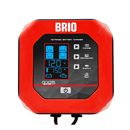 Brio Akü Şarj Cihazı 12V-24V 15A