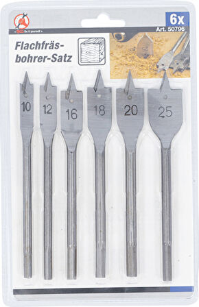 BGS Düz Freze Matkap Seti 10 - 25 Mm | 6 Pcs