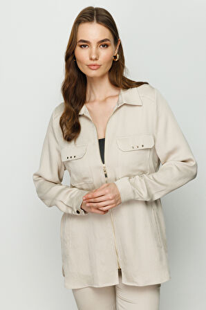 Fermuarlı Tunik-Taş | 44