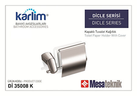 Dicle Kapaklı Tuvalet Kağıtlık Krom Dİ35008-K