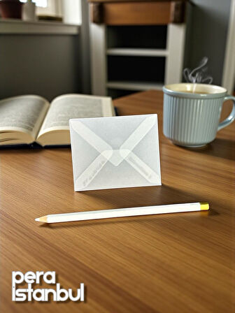 20 Adet 7x9 Aydınger Transparan Şeffaf Zarf Davetiye Lüks Tebrik Kartı Mektup Mühür Cüzdan