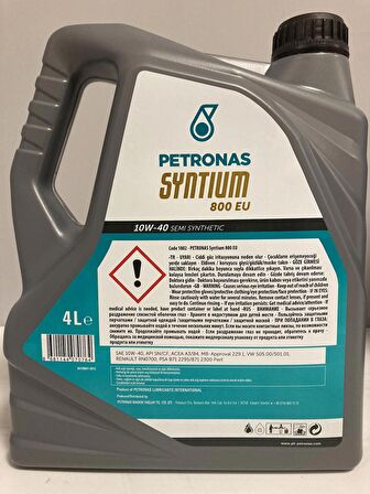 Petronas Syntium 800 EU 10W-40 Motor Yağı 4 Litre ( Üretim Yılı - 2024)