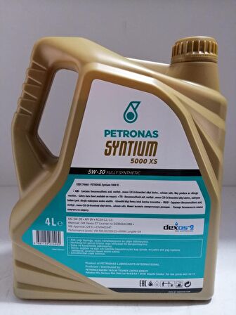 Petronas Syntium 5000 XS 5W-30 Motor Yağı 4 Litre DPF'li (Üretim Yılı - 2023)