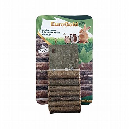 Eurogold Kemirgenler İçin Doğal Ahşap Tek Çift Platformlu 7x30 cm 