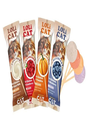 EuroGold Cat Lolicat Kediler Için Karışık Lezzetli Lolipop 4'lü