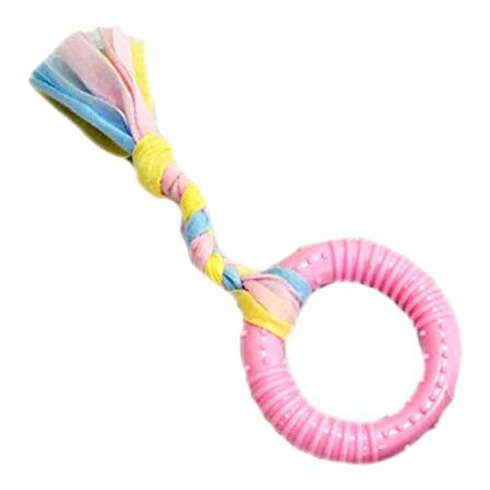 EuroDog Puppy Toys Halka Diş Kaşıma Yavru Köpek Oyuncağı Pembe 19 Cm