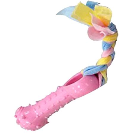 EuroDog Puppy Toys Ufak Kemik Diş Kaşıma Köpek Oyuncağı Pembe 19 Cm