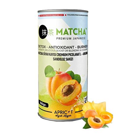 Matcha Premium Japanese L-Karnitin Siyah Kayısılı Matcha Çayı 20 x 8GR