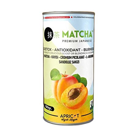 Matcha Premium Japanese L-Karnitin Siyah Kayısılı Matcha Çayı 20 x 8GR