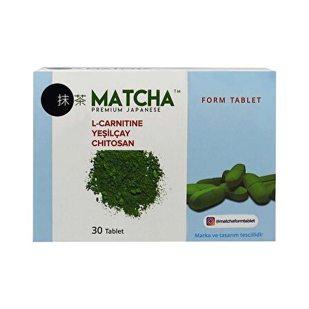 Matcha Premium Japanese L-Karnitin Yeşilçay Chitosan 30 Tablet