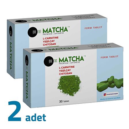 Matcha Premium Japanese L-Karnitin Yeşilçay Chitosan 30 Tablet x 2 Kutu