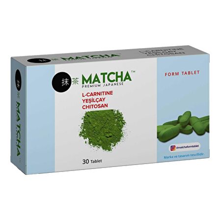 Matcha Premium Japanese L-Karnitin Yeşilçay Chitosan 30 Tablet x 2 Kutu