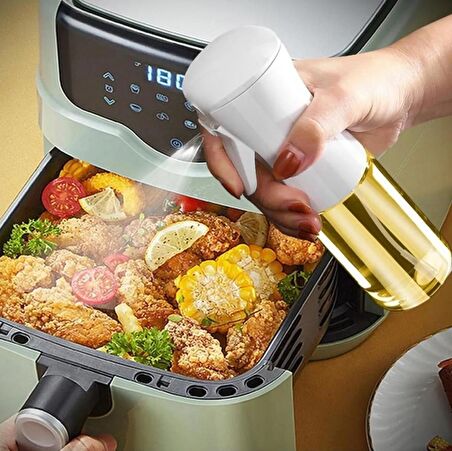 Kapris 1 Adet Sprey Yağdanlık  Air Fryer Cam Yağlık Mist Püskürtücü 210 ML