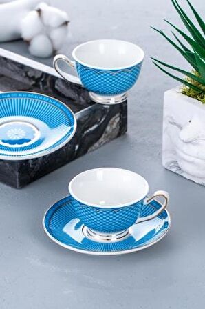 Acar GRN-05033 Tessa Mavi 2 Kişilik Kahve Fincan Takımı