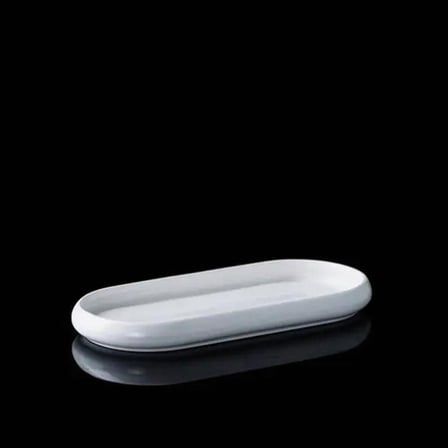 Acar SCT-21-0233 Bianco Perla 6 Adet Porselen Oval Kayık Tabak 22.8X10.5 cm