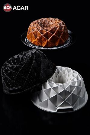 Acar Diamond Döküm 24x9 cm Kek Kalıbı Beyaz