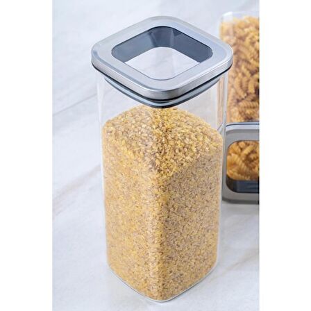Acar Borosilikat Kare Cam Kavanoz - 1700 ml QDM-012110