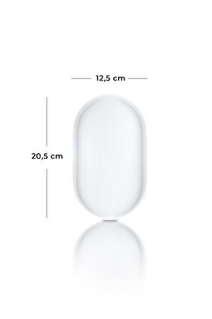 Acar Bianco Perla Oval Sunum Kayık Tabak - 20,5 cm