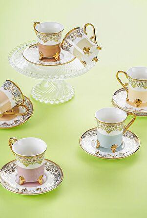 Acar Ornette 6 Kişilik Kahve Fincanı Takımı - 90 ml