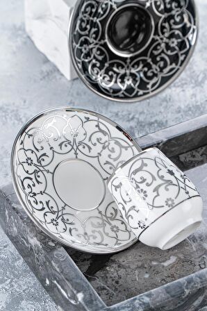 Acar Grace Silver 6 Kişilik Kahve Fincanı Takımı - 90 ml