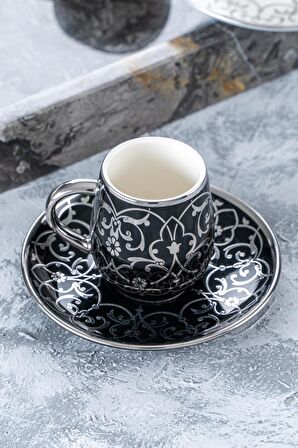 Acar Grace Silver 6 Kişilik Kahve Fincanı Takımı - 90 ml
