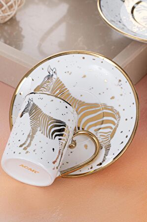 Acar Alora 6 Kişilik Kahve Fincanı Takımı - 90 ml