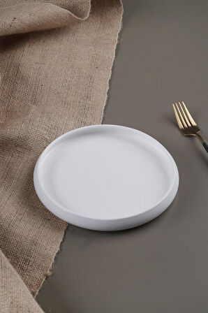 Acar Bianco Perla 6 Adet Porselen Yuvarlak Servis Tabak - 20 cm SCT-21-0222