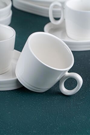 Acar Bianco Perla 6 Kişilik Kahve Fincanı Takımı - 90 ml