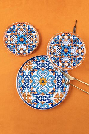 Acar 5474 Stella Porselen 7 Parça Pasta Takımı
