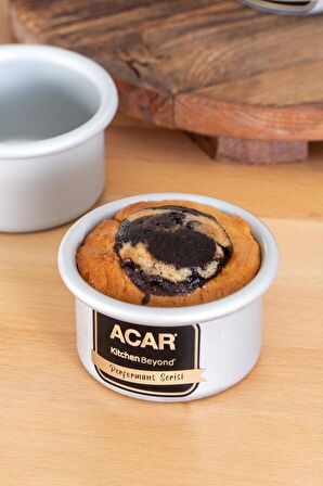 Acar 5770 Mate 6 lı Yuvarlak Muffin Kek Kalıbı - 7.5 cm