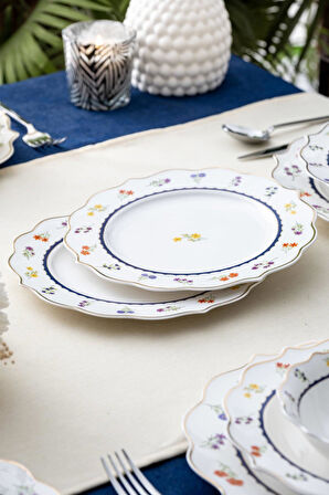 Hillary 6 Kişilik 24 Parça Porselen Yemek Takımı