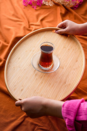 Acar Bambu Sunum Tepsi - 45 