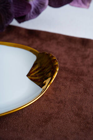 Arven Oval Gold Sunum Tepsisi - 33 cm