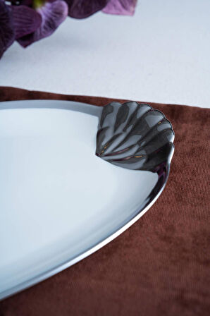 Arven Oval Silver Sunum Tepsisi - 45 cm