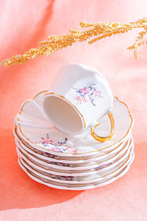 Isabella 6 Kişilik Kahve Fincanı Takımı - 90 ml