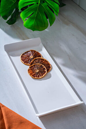 Bianco Perla Dikdörtgen Sunum Tabak - 34 cm