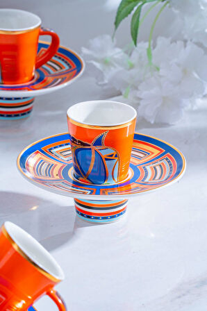 Ranger 6 Kişilik Porselen Kahve Fincanı Takımı - 90 ml