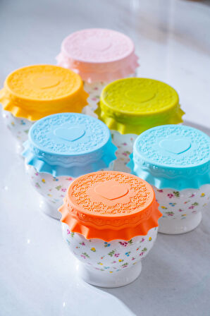 Acar Enjoy Silikon Kapaklı 6'lı Kavanoz Seti