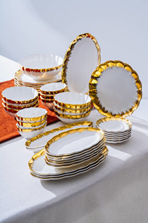 Marlene Gold 6 Kişilik 37 Parça Kahvaltı Takımı 