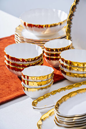 Marlene Gold 6 Kişilik 37 Parça Kahvaltı Takımı 