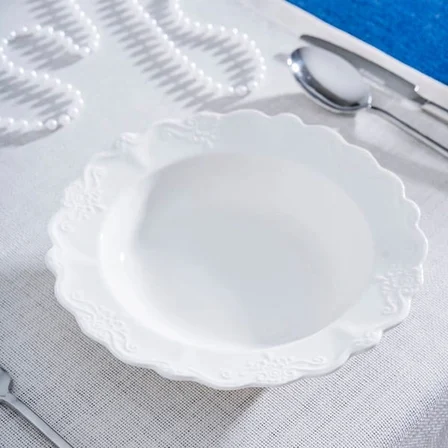 Acar King Yemek Tabağı - Kırık Beyaz - 23 cm