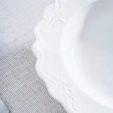 Acar King Yemek Tabağı - Kırık Beyaz - 23 cm