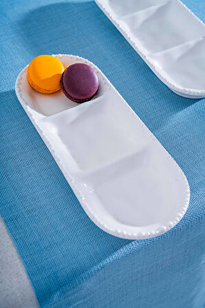 Acar Milano 3 Bölmeli Kayık Tabak - 26 cm