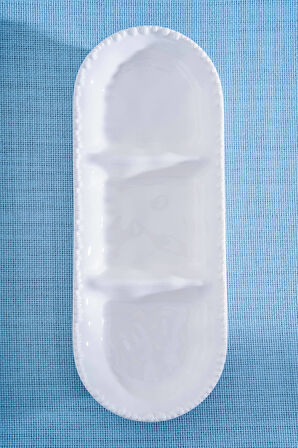 Acar Milano 3 Bölmeli Kayık Tabak - 26 cm