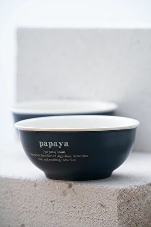 Acar Blush Lacivert 2'li Porselen Kase Seti - 14 cm